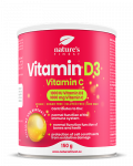 Gamtoje geriausias vitaminas D3 + vitaminas C. Vitaminai C ir D3, pasižymintys dideliu įsisavinimu ir dozavimu. Su citrinos skoniu, be cukraus. 150 g
