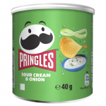 Pringles grietinės ir svogūnų tra&scaron;kučiai su grietinėlės ir svogūnų skoniu 40g