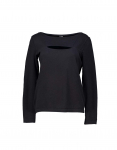 Wolford vintage women's 00's black wool blend knitted top