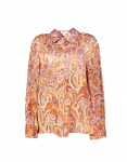 Peter Hahn vintage women's 90's brown silk blouse