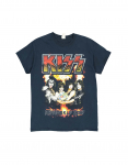 Gildan vintage men's 00's navy blue print cotton grunge T-shirt