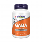 NOW GABA 750 mg - 100 veg. kaps.