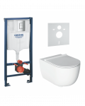 Potinkinio rėmo komplektas GROHE 4 in 1 su ALICE CERAMICA Unica Rimless unitazu ir Softclosing dangčiu