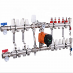 Dviejų parametrų &scaron;ildymo kolektorius MEPA (2 in 1) 4 žiedai grindiniam i&scaron; 4 žiedai radiatoriniam &scaron;ildymui