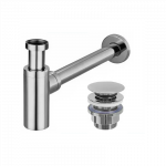 Praustuvo sifono is a dugno vožtuvo Click Clack set LUXURY P1 universalus, chromuotas