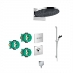 Potinkinis termostatinis du&scaron;as 6 in 1 komplekte HANSGROHE Pulsify S 260 2jet