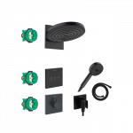 Potinkinis termostatinis du&scaron;as 7 in 1 komplekte HANSGROHE Pulsify S 260, 2jet, Matt Black
