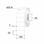 Termoetiketid ECO 100x50mm 600tk
