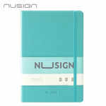 Užra&scaron;ų knygelė &bdquo;Nusign&ldquo; A5/96, linijomis, PU vir&scaron;elis, mėlynos spalvos