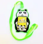Vardinės kortelės dėklas Panda, žalias