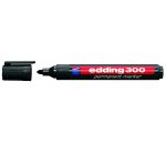 Permanentinis žymeklis Edding 300, apvaliu galiuku, 1,5-3mm, juodos spalvos