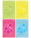 Bloknotas College Circles, A5, 50 lapų, langeliais, klijuotas vir&scaron;uje