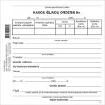 Kasos i&scaron;laidų orderis, A6, 100 lapų