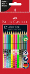 Spalvoti pie&scaron;tukai Faber-Castell Grip, 12 neoninių spalvų
