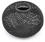 Dėžutė sąvaržėlėms apvali, magnetinė Forpus perforuoto metalo juoda