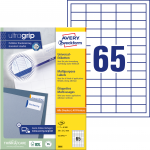 Lipnios etiketės Avery Zweckform, A4, 38x21.2mm, 65 etiketes lape, 100 lapų, baltos spalvos