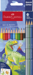 Spalvoti pie&scaron;tukai Faber-Castell Dino 10+3 spalvų