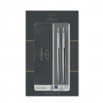Rinkinys Parker Jotter Steel CT (pie&scaron;tukas+ra&scaron;iklis)