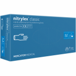 Vienkartinės nitrilinės pir&scaron;tinės Mercator NITRILE, 100vnt, dydis M, be talko