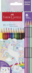 Spalvoti pie&scaron;tukai Faber-Castell Colour Grip Unicorn 10 +3 pastelinės spalvos