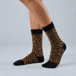 Knitido Essentials Midi pir&scaron;tuotos kojinės leopardas
