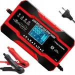 Galingas i&scaron;manusis automatinis akumuliatoriaus įkroviklis su LCD ekranu, 10 A, 12 V / 24 V