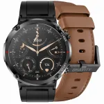 Vyri&scaron;kas i&scaron;manusis laikrodis Gravity GT21-4, juodas, su rudu odiniu dirželiu