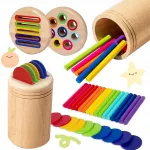 Medinis spalvų rū&scaron;iuoklis Montessori lavinamasis žaislas