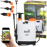 Rankinis slėginis kuprinės tipo purk&scaron;tuvas 16L, ilgas pur&scaron;kimo antgalis 83 cm, žarna 115 cm