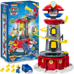 PAW PATROL didelė stebėjimo bok&scaron;to bazė, Chase figūrėlė, Mighty Pups, 84 cm + DOVANA