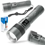 MONTIS MT159-GR rankinis taktinis įkraunamas aliuminis žibintuvėlis IPX4 700LM 3000mAh