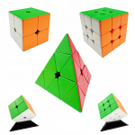 MoYu loginių kubelių rinkinys 2x2, 3x3 ir Pyraminx profesionalus