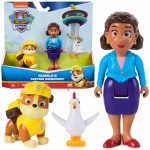 PAW Patrol 3 figūrėlės: Rubble, merė Goodway ir Chickaletta
