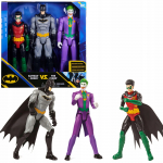 BATMAN 3 viename DC Comics didelių figūrėlių rinkinys: Batman, Robin ir Joker, 30 cm
