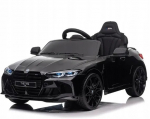 Vaiki&scaron;kas elektromobilis BMW M4, juodas, EVA ratai, odinė sėdynė, pultelis, ličio jonų baterija