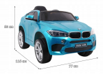 Elektromobilis vaikams BMW X6M, SUV, mėlynos spalvos lakuotas + nuotolinio valdymo pultas
