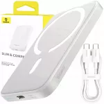 BASEUS i&scaron;orinė baterija su MagSafe 6000mAh 20W mini belaidžiu magnetiniu įkrovikliu Qi