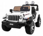 Vaiki&scaron;kas akumuliatorinis automobilis Jeep Wrangler Rubicon &ndash; Baltas + nuotolinio valdymo pultas