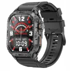 GlacierX Lhotse Black i&scaron;manusis laikrodis su AMOLED ekranu, pulso matuokliu ir daugiakalbiu meniu (EN, RU, PL), juodas