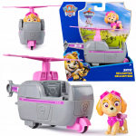 PAW Patrol Skye sraigtasparnis gelbėjimo transporto priemonė + &scaron;uniuko figūrėlė