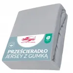 Medvilninė paklodė su guma 200x220 LYGUS DŽERSIS 100% &ndash; įvairios spalvos