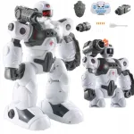 Daugiafunkcis nuotoliniu būdu valdomas robotas HollaKids RoboActor, &scaron;audo strėlytėmis ir leidžia garų efektą