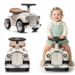 Sun Baby vintažinis lenktyninis paspiriamas automobilis-vaik&scaron;tynė, ekru