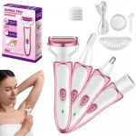 SONAX PRO SN-8677 elektrinis skustuvas moterims 4 viename veidui, kūnui, bikini zonai ir antakiams, USB-C