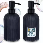 2x Vilde juodi stikliniai muilo dozatoriai, 400 ml