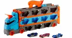 HOT WHEELS Speedway Hauler transporteris su lenktynių trasa ir 3 automobiliais
