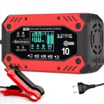 Automatinis i&scaron;manusis akumuliatoriaus įkroviklis su LCD ekranu, 12 V / 24 V, 10 A