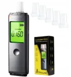 Extralink PO-01 Alkologic puslaidininkinis alkotesteris su LCD ekranu, USB-C, 5 kandikliais, matavimo diapazonas 0&ndash;4&permil;