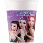 &bdquo;K-POP Demon Hunters&ldquo; popieriniai puodeliai vaikų gimtadieniui, 200 ml, 8 vnt.