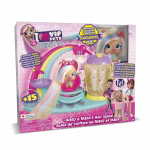 VIP PETS kirpyklos rinkinys + 15 aksesuarų, lėlė &scaron;unytė EXCLUSIVE